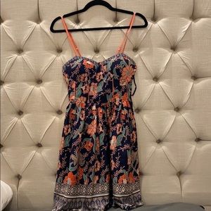 Padded summer floral dress